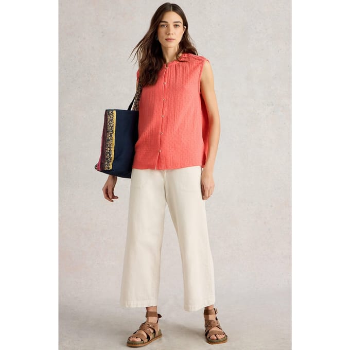 White Stuff Yasmin Double Cloth Vest Bright Pink Größe: 8 | Blusen Outlet | Damen | Rosa