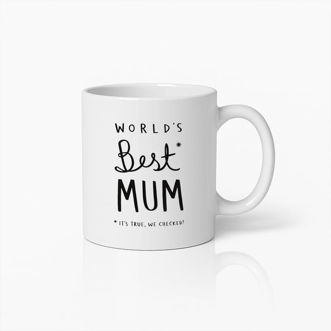 World's Best Mum Mok Wit - Grappig Moederdag Cadeau - 330ml Keramische Koffiebeker - It's True We Checked