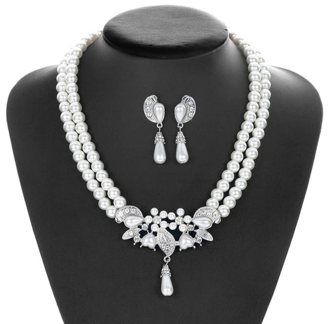 N3 Collecties Hoge Kwaliteit Imitatie Parel Choker Dames Sieradenset