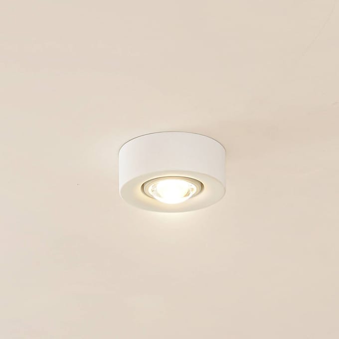Lindby - plafondlamp - 1licht - Gips - H: 5.3 cm - GX53 - wit