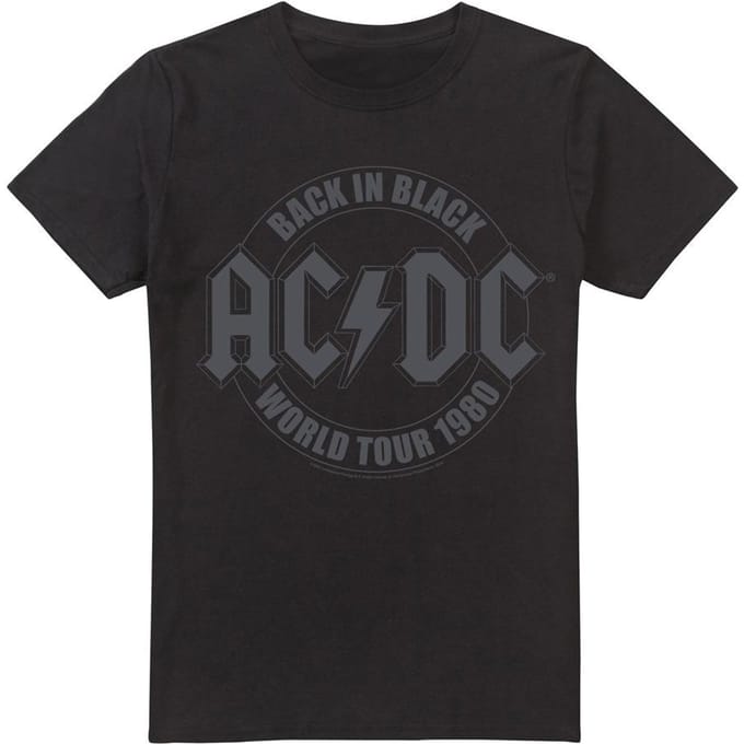 AC/DC Heren Tour Emblem T-Shirt (Zwart)