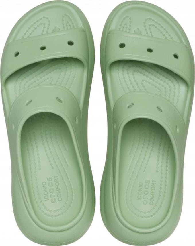 Crocs Classic Crush - Sandalen - Fair Green - Platform - Lichtgewicht