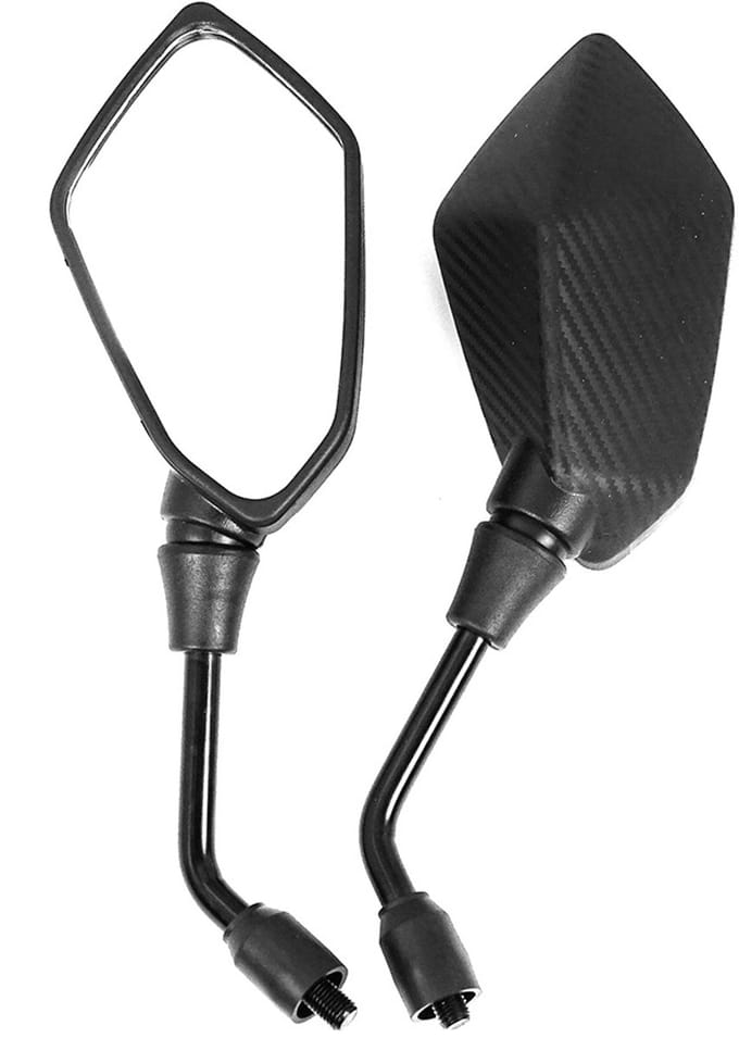 Scooterspiegels - Spiegelset - Spiegels - Universeel - Carbon Look - 8 MM Schroef
