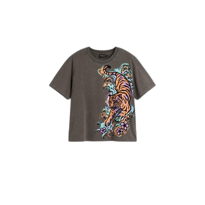 T-shirt dames Desigual Tiger