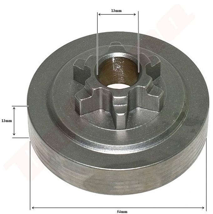 Koppelingstrommel passend op Chinese kettingzaag 25cc 3/8'' 6T