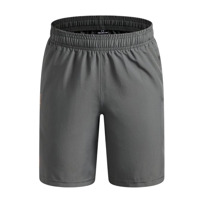 Under Armour Technische geweven korte broek met logo voor jongens (Grijs/Oranje)