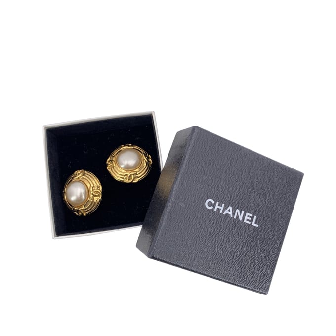 Chanel Vintage metalen oorbellen