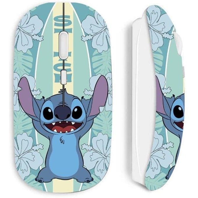 Draadloze muis - MANIACASE - Stitch surfen Disney - Wit - Optisch - 70 g