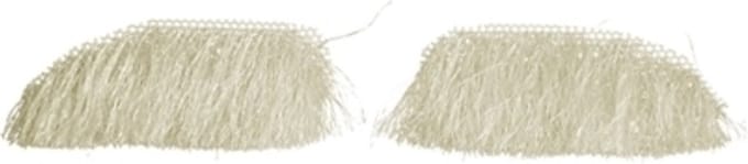 Sinterklaas verkleed wenkbrauwen - 1x - buffelhaar - wit - luxe Sint kostuum accessoires