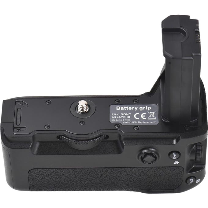 VG-C3EMRC Verticale Batterijgrip Houder met Dubbele Batterijsleuven Compatibel met Sony A9/ A7R/ A7M zwart