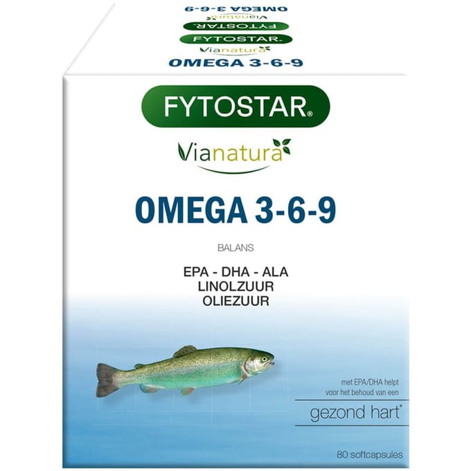 Fytostar Vianatura Omega 3-6-9 – Gezond hart – Hart & Bloedvaten – voedingssupplement 80 softcapsules