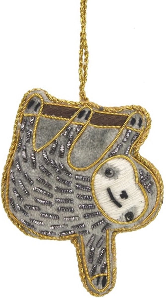 Luiaard Ornament 7,6x5,8cm