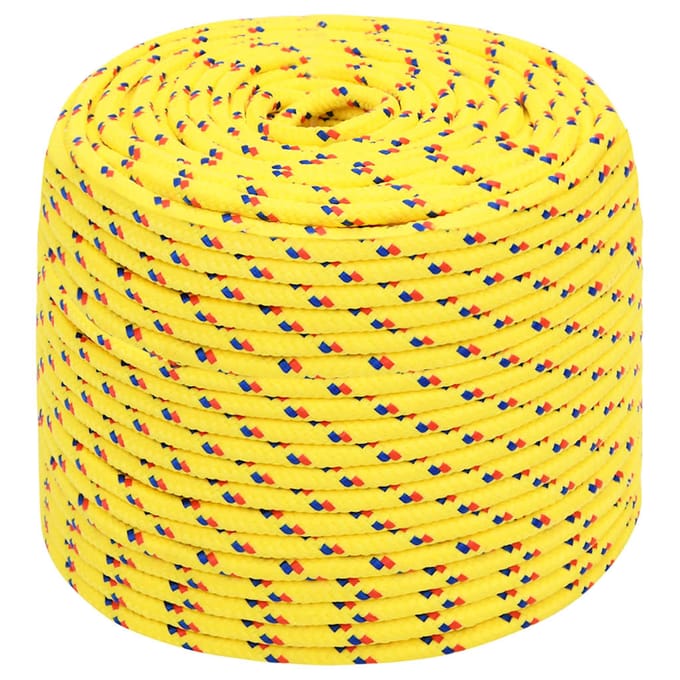 vidaXL - Boottouw - 6 - mm - 50 - m - polypropyleen - geel