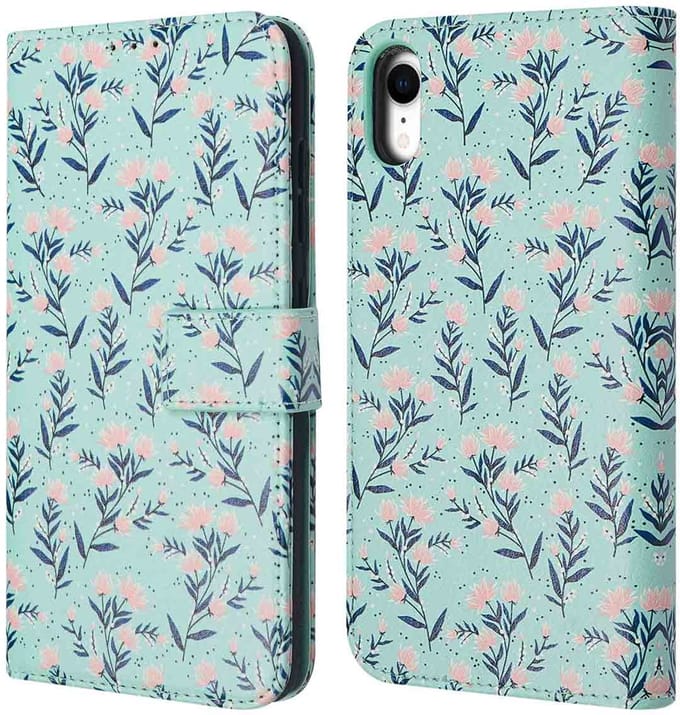 imoshion Hoesje - Geschikt voor Apple iPhone XR - Design Bookcase smartphone - Blue Flowers