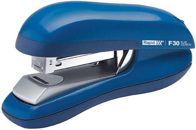 Stapler Halve Strip Capaciteit 30 Vellen Platte Clinch Lichtblauw