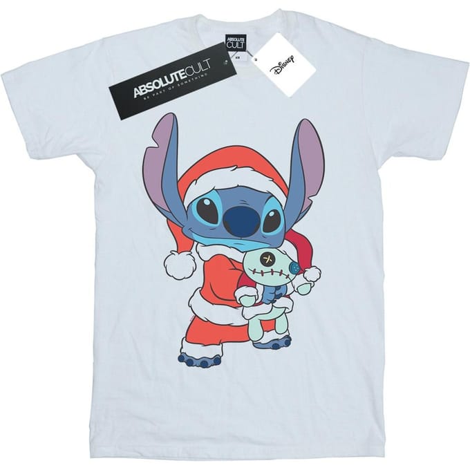 Disney Meisjes Lilo en Stitch Kerstmis T-shirt Katoen (Wit)