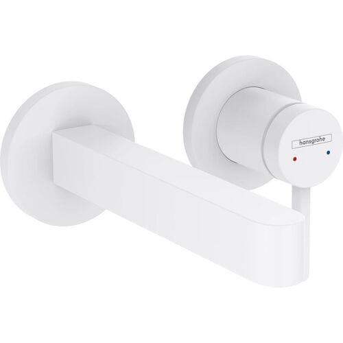 hansgrohe Finoris - Inbouw Wastafelmengkraan - Ééngreeps bediening - Met afvoerplug - 168mm - Mat Wit