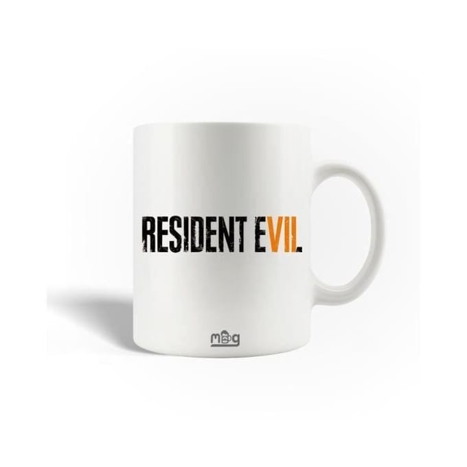Mug en Céramique - MANIACASE - Resident Evil 7 - Logo Noir Jaune - 30cl - Compatible Lave-Vaisselle