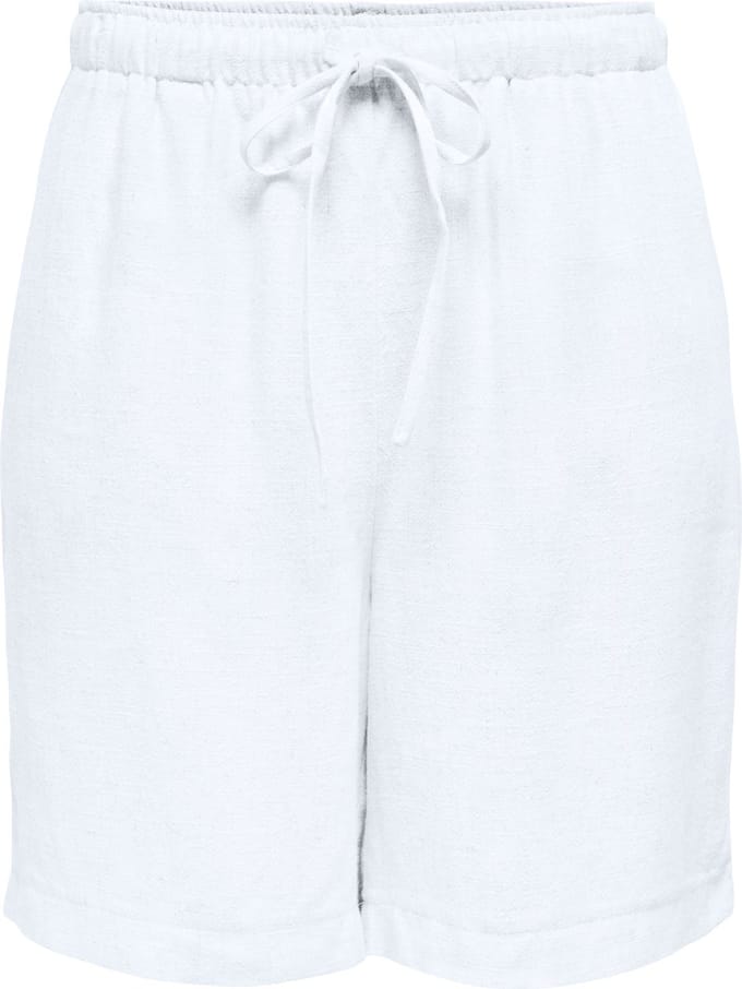 Only Broek Onlsiesta Mw Pull-up Lin Bl Shorts 15333032 Bright White Dames Maat - XS
