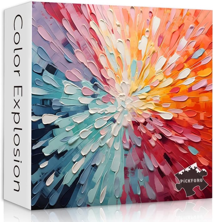 Impossible Puzzels - Moeilijke Legpuzzels - Ontspanning Thuis - Kleurenexplosie Design - 1000 Stukjes - Regenboog