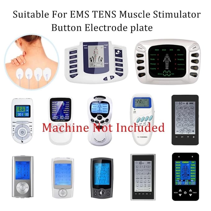 Patch d'Électrostimulation EMS Électrode Coussinets Stimulateur Musculaire Pour Acupuncture Physiothérapie Machine TENS Gel Conducteur Réutilisable