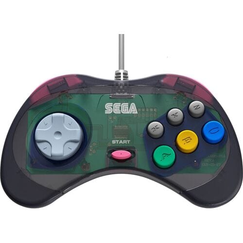 Retro-Bit SEGA Saturn Wired 8 Button Arcade Pad-Slate Grey (Sega Saturn) Nieuw