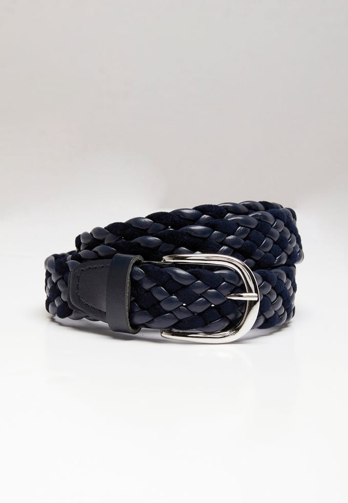 Damart - Gevlochten riem - Dames - Blauw - 85 CM