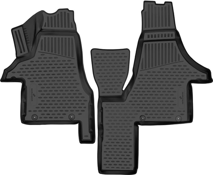 Walser Rubberen Voetmatten XTR geschikt voor VW Multivan T5 04/2003-08/2015 - VW Multivan T6 04/2015-2019