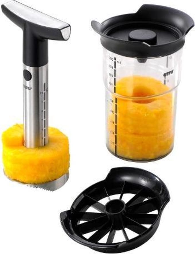 GEFU Pineapple Slicer Professional Plus Incl. Small Piece Cutter And Storage Container