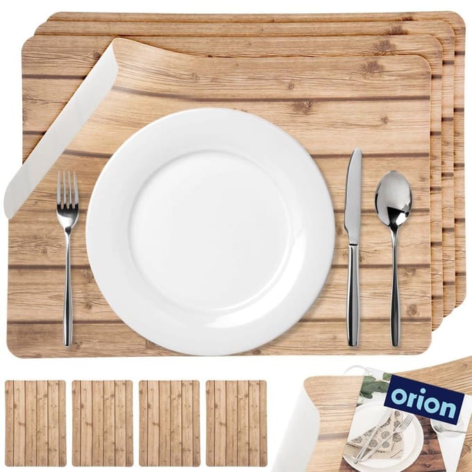 Placemats Rechthoekig 43x30 cm 4 stuks - Placemat voor Eettafel - Onderlegger