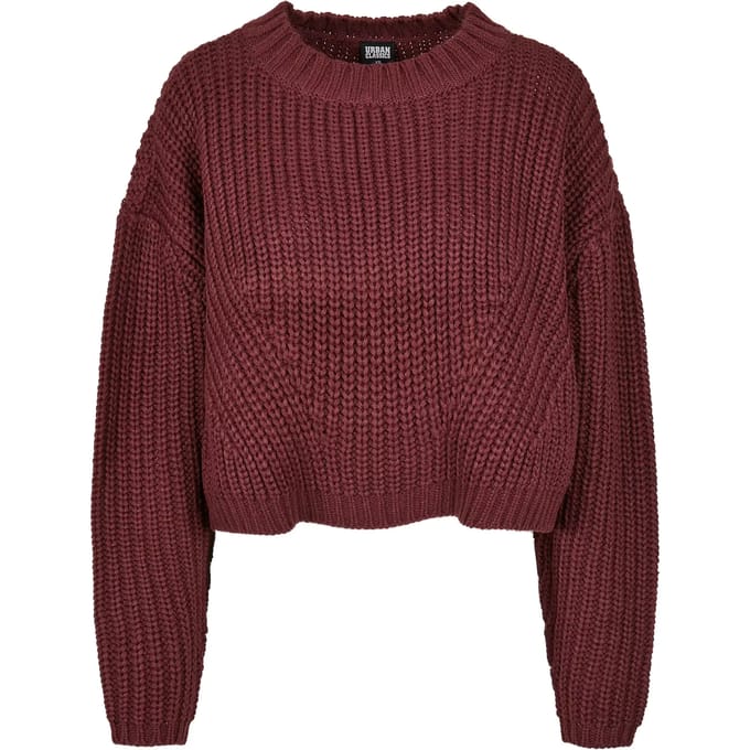 Urban Classics - Wide Oversize Sweater/trui - M - Bordeaux rood