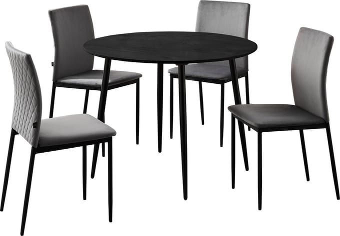 Eetset - 100 cm Tafel - Antraciet