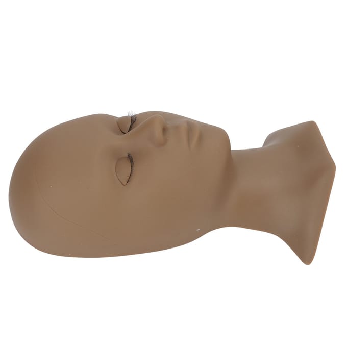 Wimper Mannequin Hoofd Vervangbare Ogen Wimperextensions Make-up Massage Acupunctuur Siliconen brown
