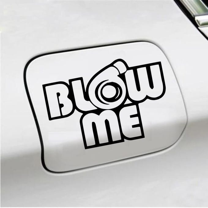 Bumpersticker - Blow Me - 10,1 X 14,8 - Zwart