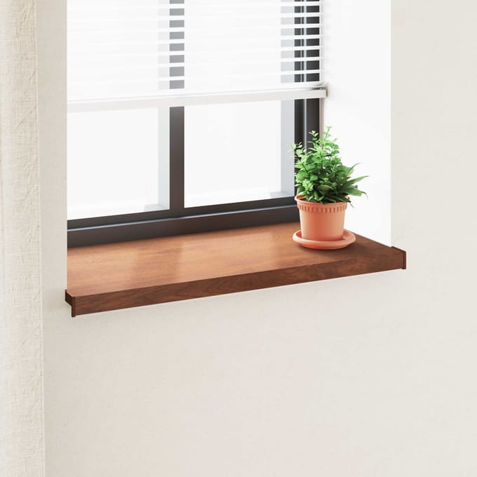 vidaXL - Raamdorpel - Bruin - hout - 80 - x - 40 - x - 4,5 - cm - PVC