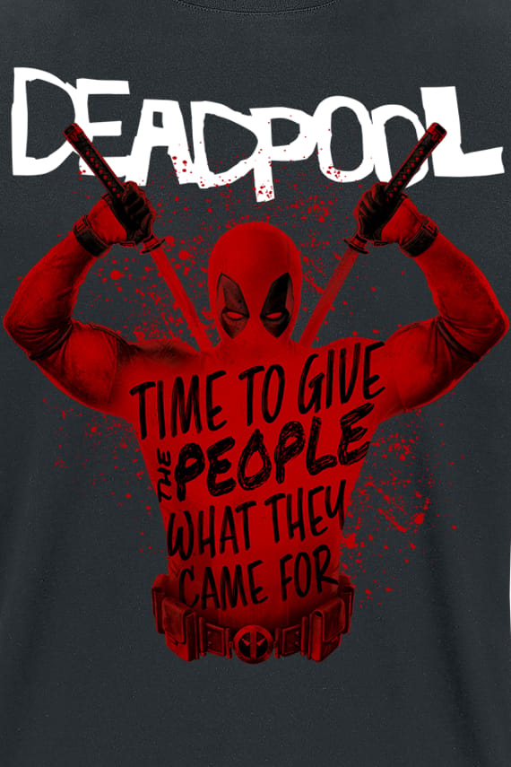 Deadpool T-shirt - 3 - Merc Splatter - S tot XL - voor Mannen - zwart