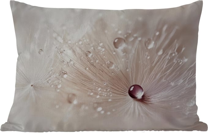 Buitenkussens - Tuin - Bloem - Abstract - Wit - Water - Natuur - 50x30 cm