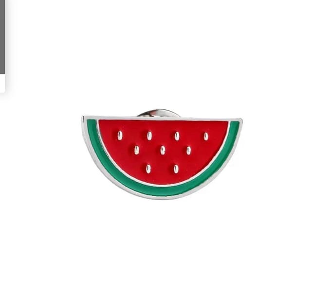 Akyol Watermeloen Meloen Emaille Pin 2.8 cm / 2.3 cm / Rood Wit Groen