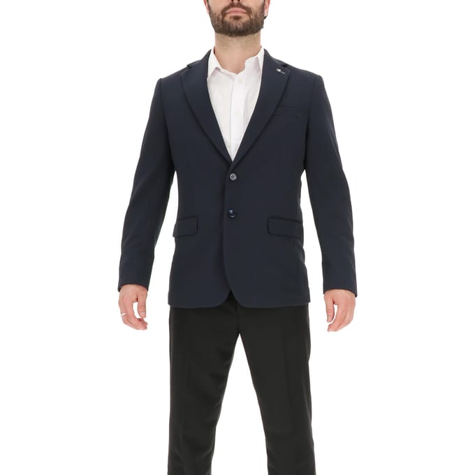 Scotch & Soda 2 Button Jacket Textured Knit Navy Taglia: 48 | Blazers Outlet | Uomo | Blu