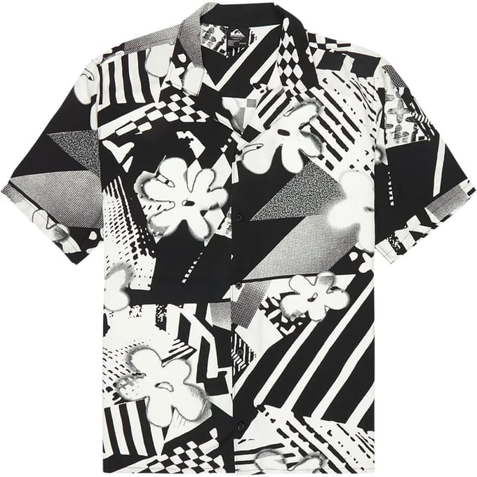 Quiksilver Safe Paradise Overhemd Met Korte Mouwen Grijs S Man