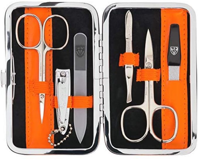 6-delige Manicureset met Kunstlederen Etui - Perfect voor Thuis
