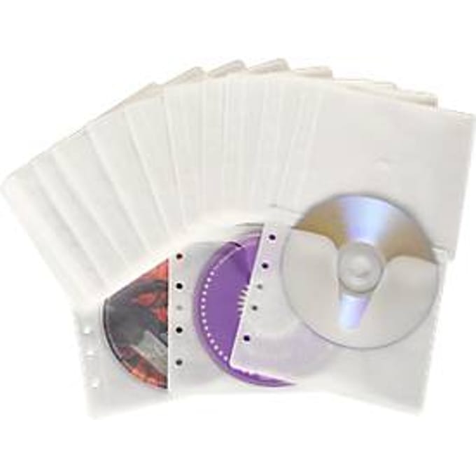 MediaRange | Ordner Ringband | Hoesjes | 2 Disc | Wit | 50 Stuks