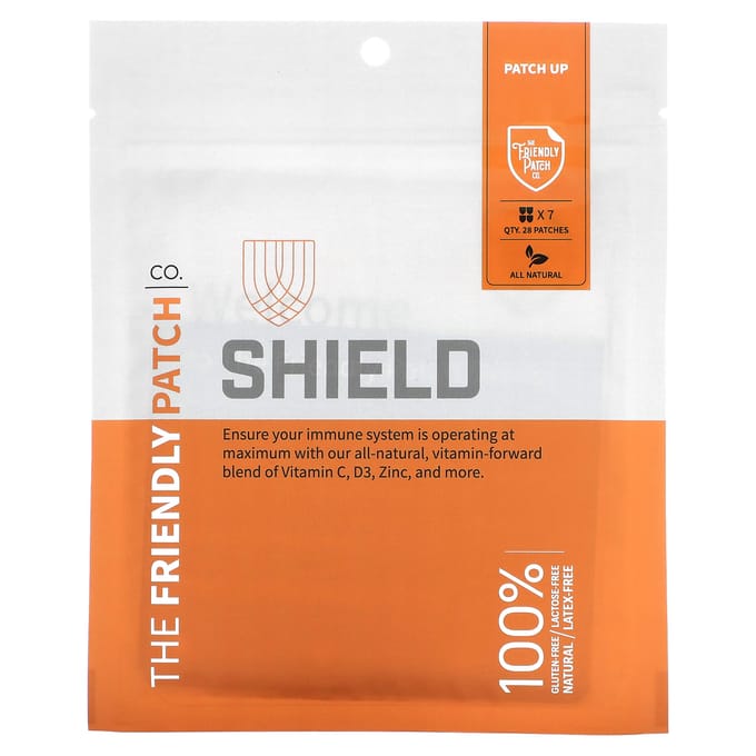 De Vriendelijke Patch, Schild, Immuun Patch, 28 Pleisters white