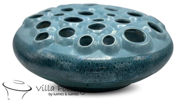 Blauwe vaas Coral D28 x H33