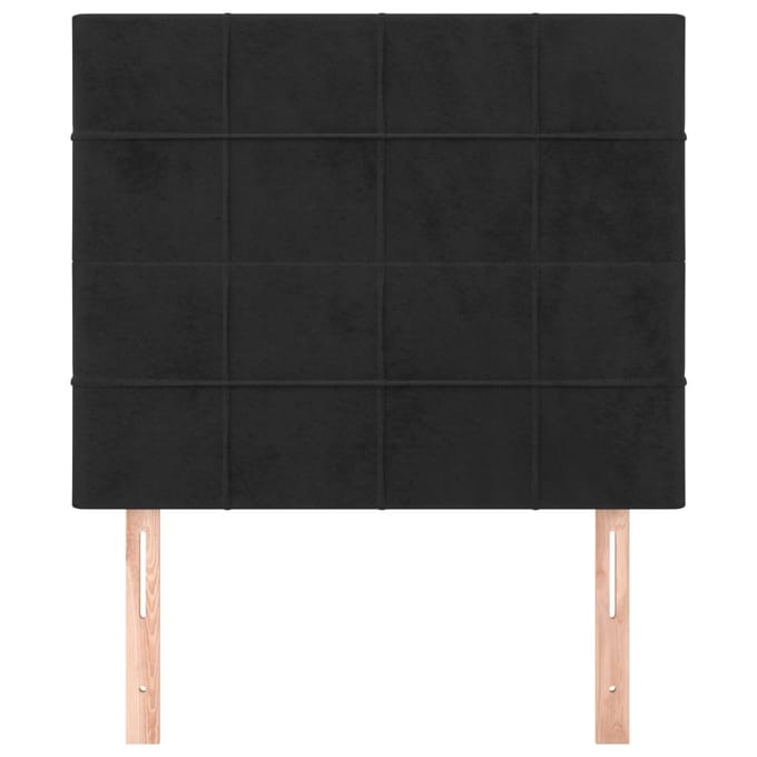 vidaXL - Hoofdbord - zwart - 100x5x118/128 - cm - fluweel