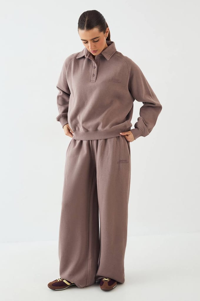 Dames DSGN Studio Rechte Pijp Jogger | Mokka | Maat: Medium