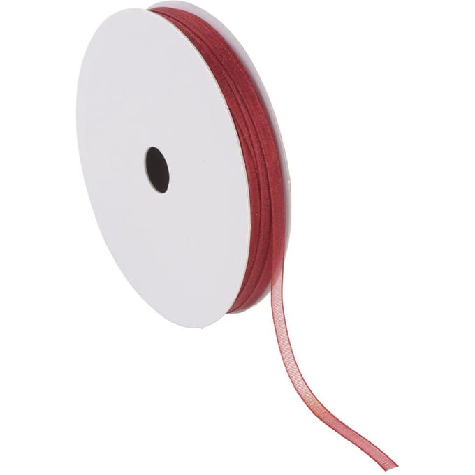 Organza lint, 3 mm - Bordeaux