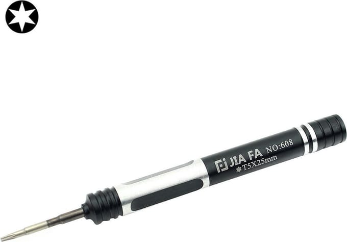 Let op type!! JIAFA JF-608-T5 Torx T5 Mobile Phone Repair Screwdriver (Black)