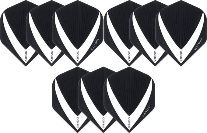 Darts Set - 3 sets (9 stuks) dart flights - Clear - Vista-X