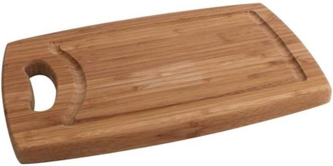 Snijplank - met handvat - 42 cm - bamboe - plankje voor vis, vlees, groente, fruit